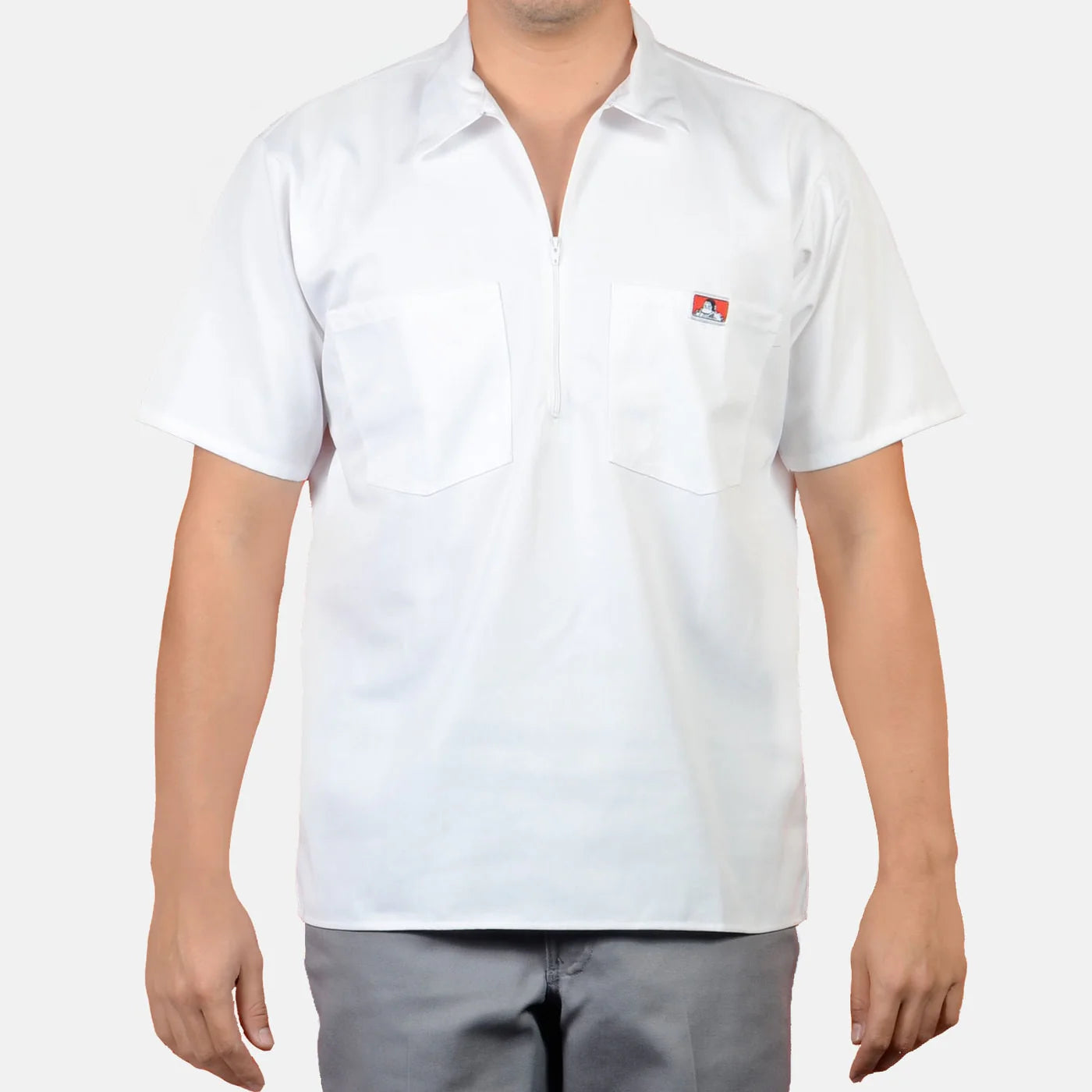 Ben Davis Men's 1/2 Zip Shirt Solid