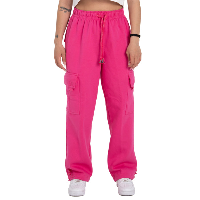 Pro Club Heavyweight Cargo Sweatpants Pink & Hot Pink