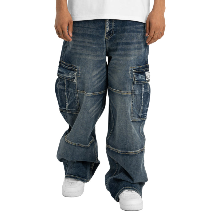 Pro Club Heavweight Baggy Fit Denim Cargo Pant