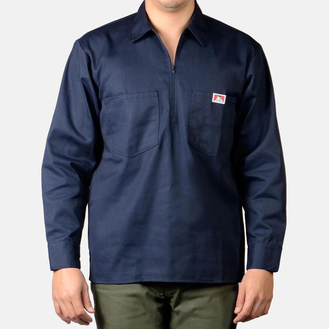 Ben Davis Solid 1/2 Zip Long Sleeve