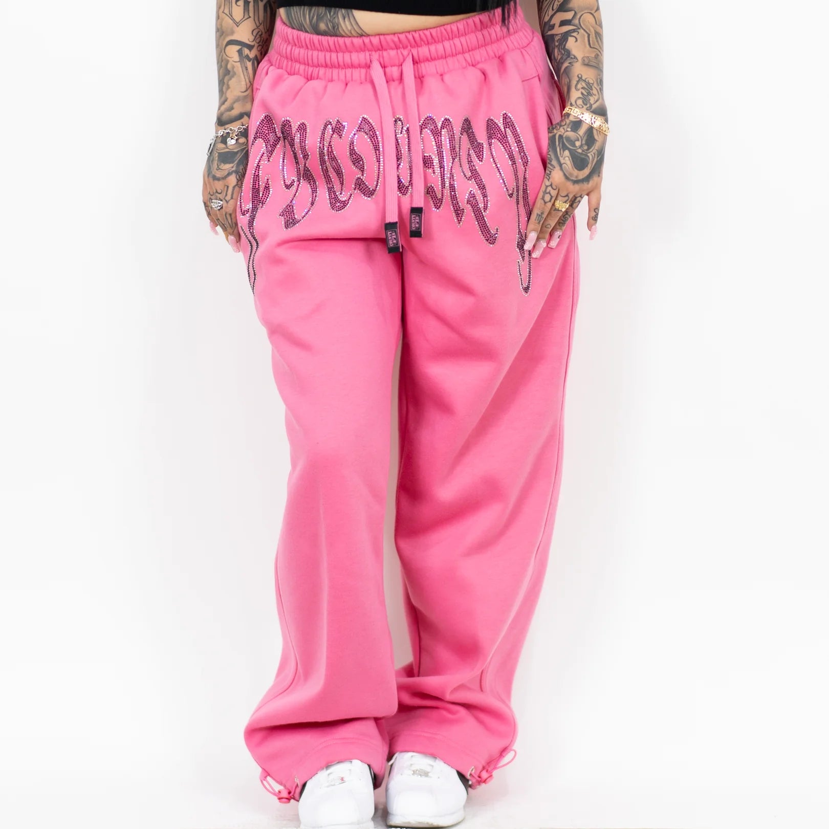 FB County Baggy Rhinestone Sweatpants - Main Image