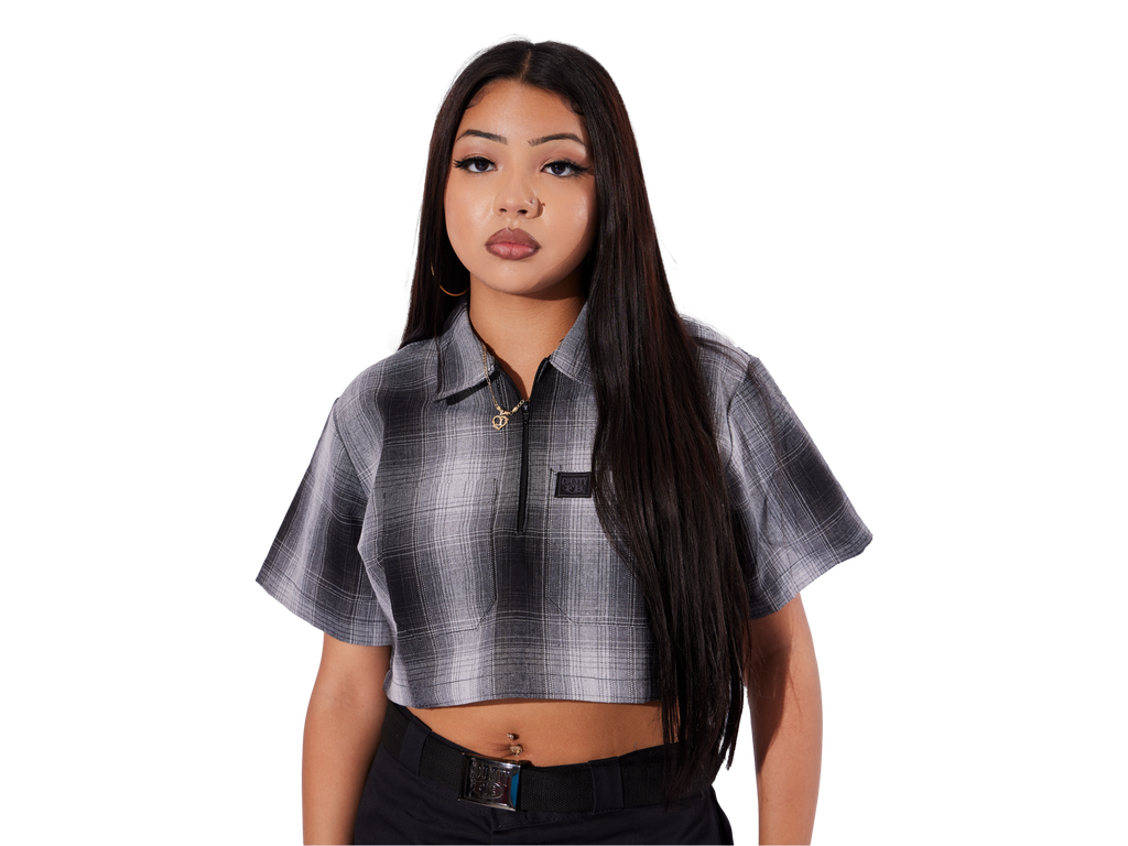 FB County Women's Cropped 1/2 Zip