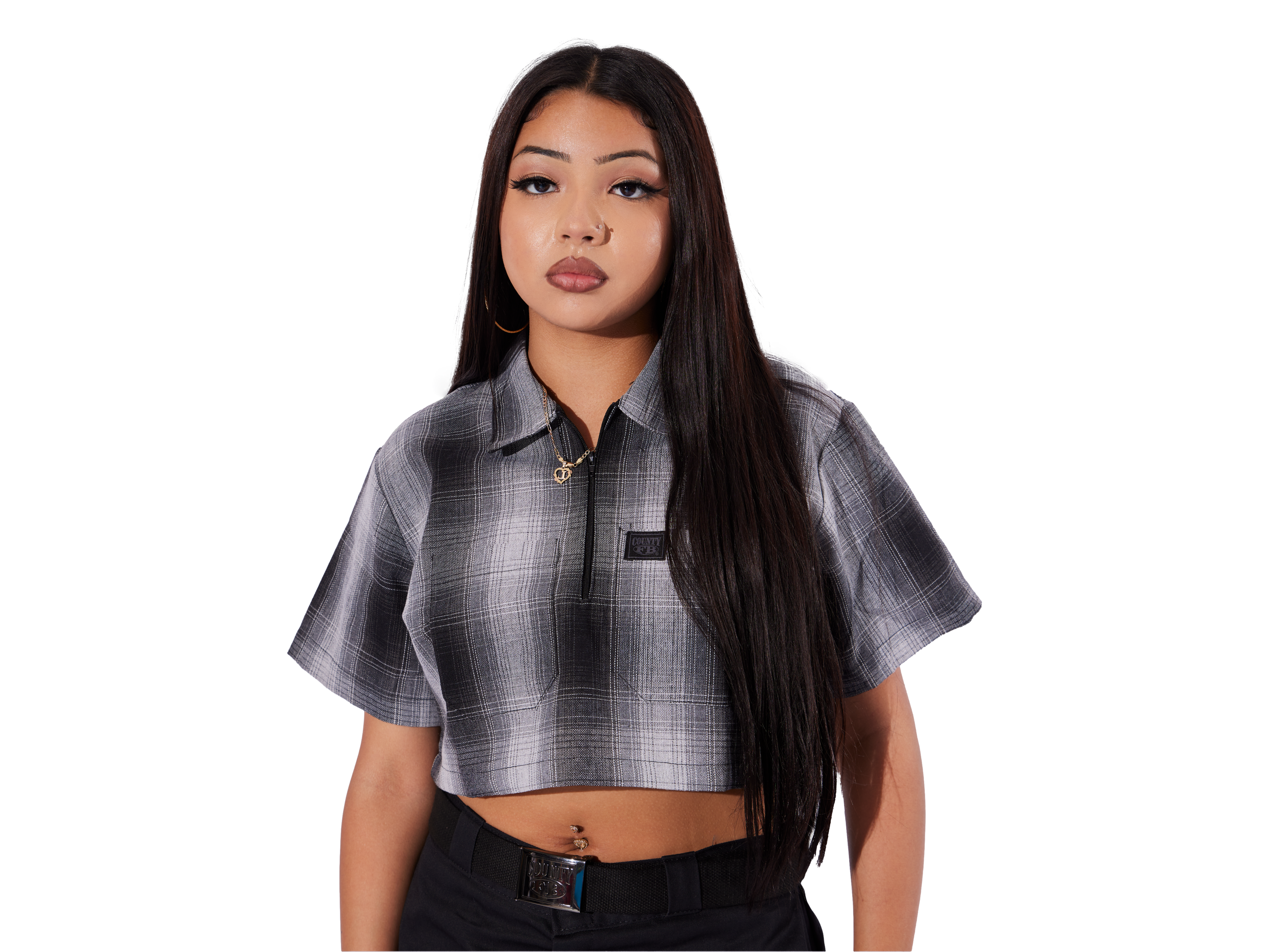 FB County Women's Cropped 1/2 Zip