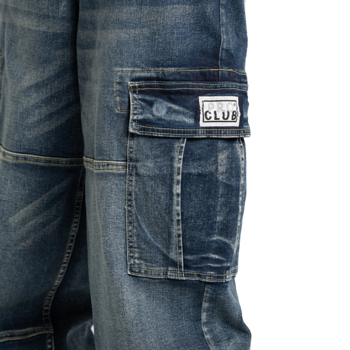 Pro Club Heavweight Baggy Fit Denim Cargo Pant