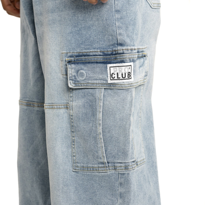 Pro Club Heavweight Baggy Fit Denim Cargo Pant