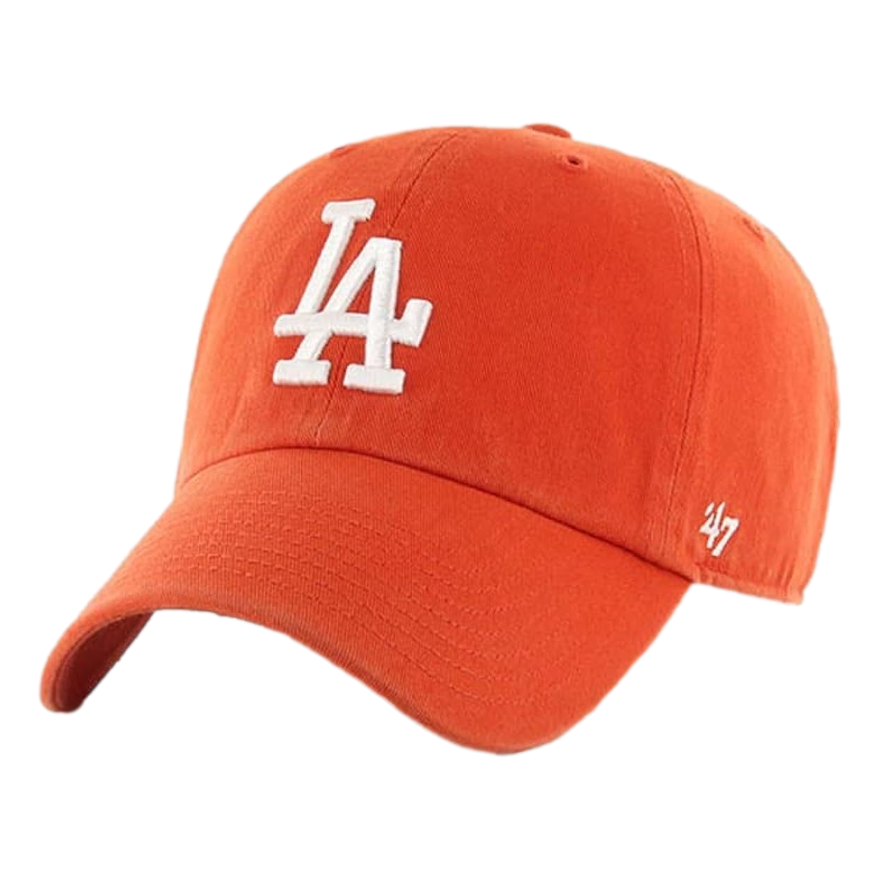 '47 Brand Clean Up Los Angeles Dodgers Orange Adjustable Hat