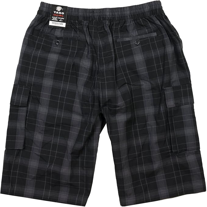 Yago Plaid Elastic Shorts