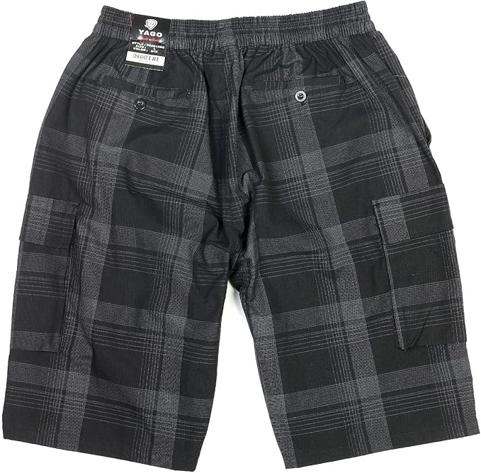 Yago Plaid Elastic Shorts