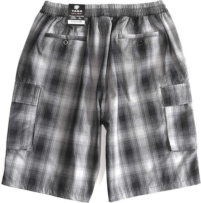 Yago Plaid Elastic Shorts