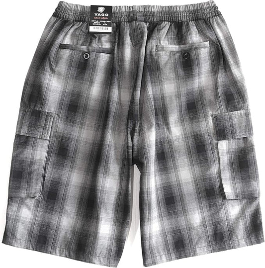 Yago Plaid Elastic Shorts