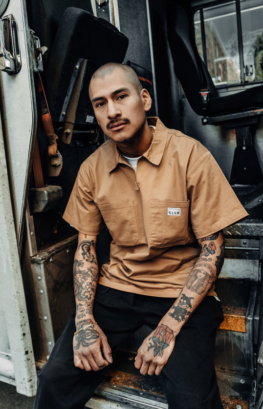 Pro Club Men's Heavyweight Half-Zip Work Shirt