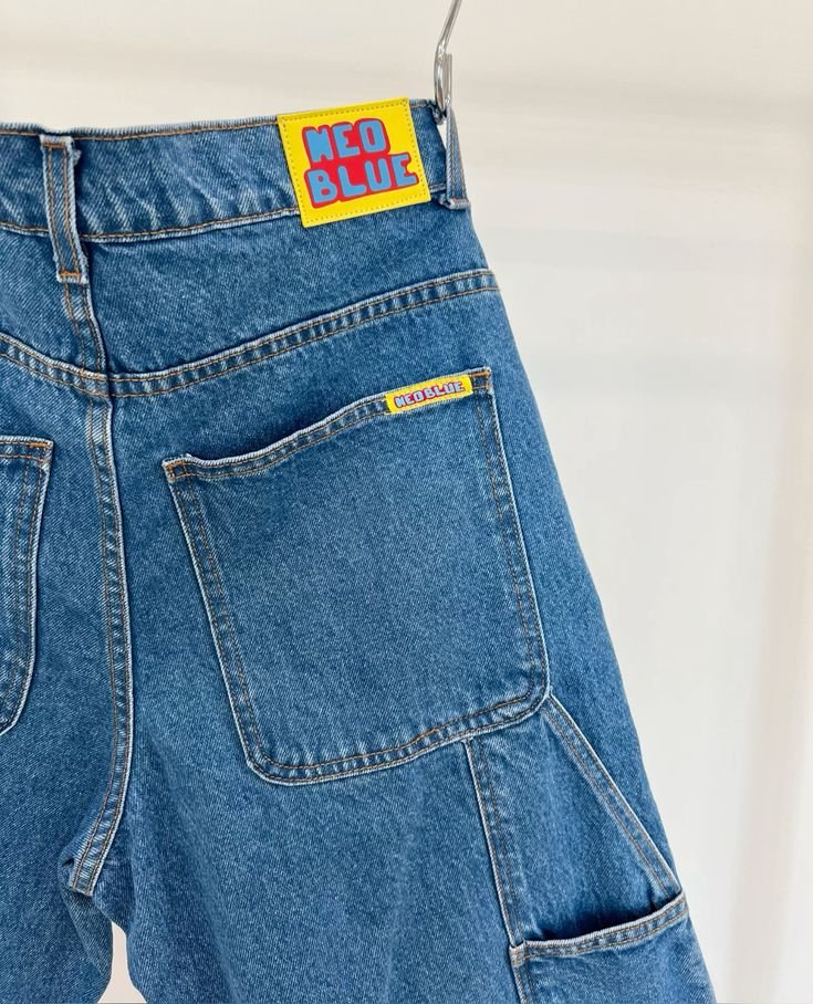 Neo Blue Baggy Carpenter Jean Shorts