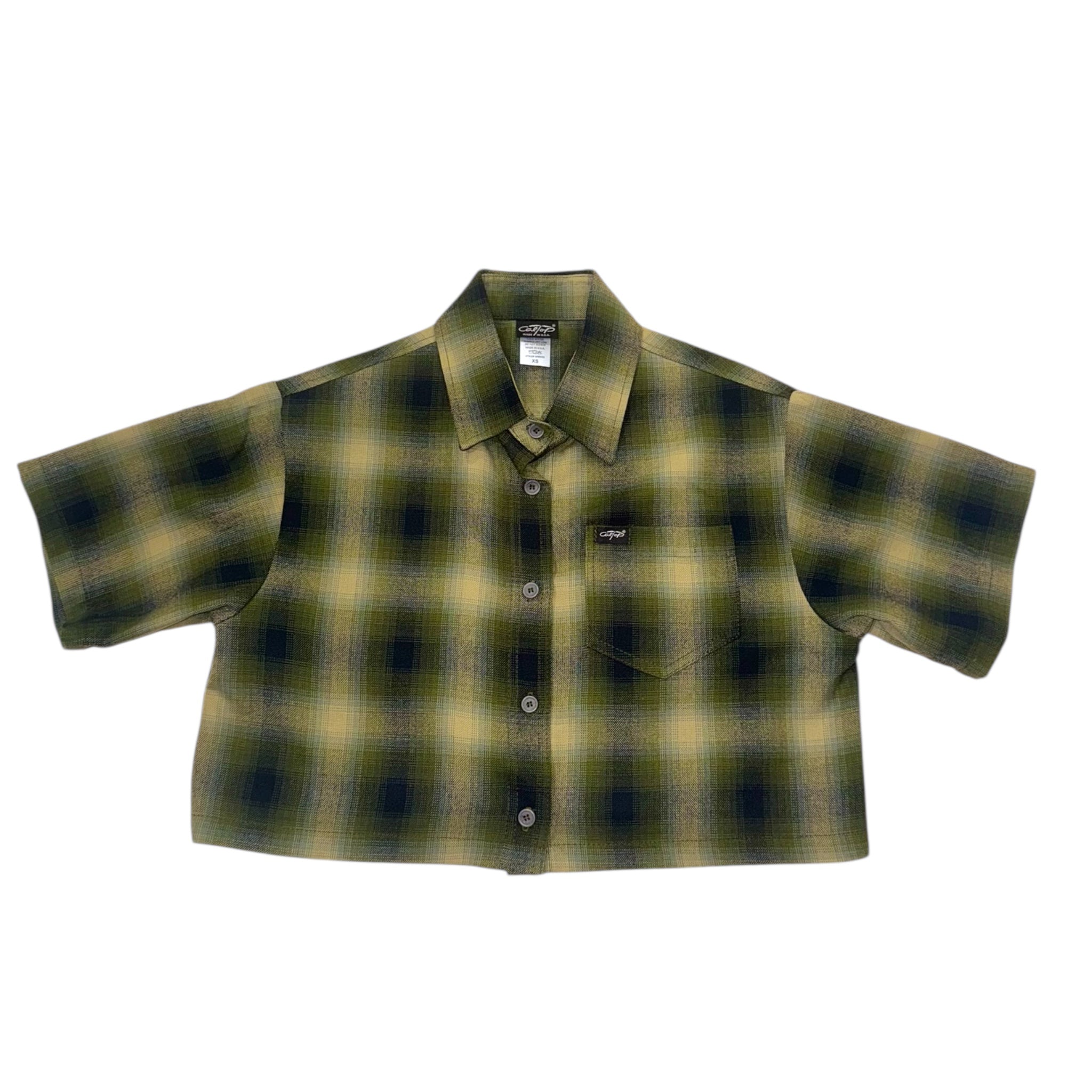 Caltop Women's Vetrano Cropped Checkered Shirt