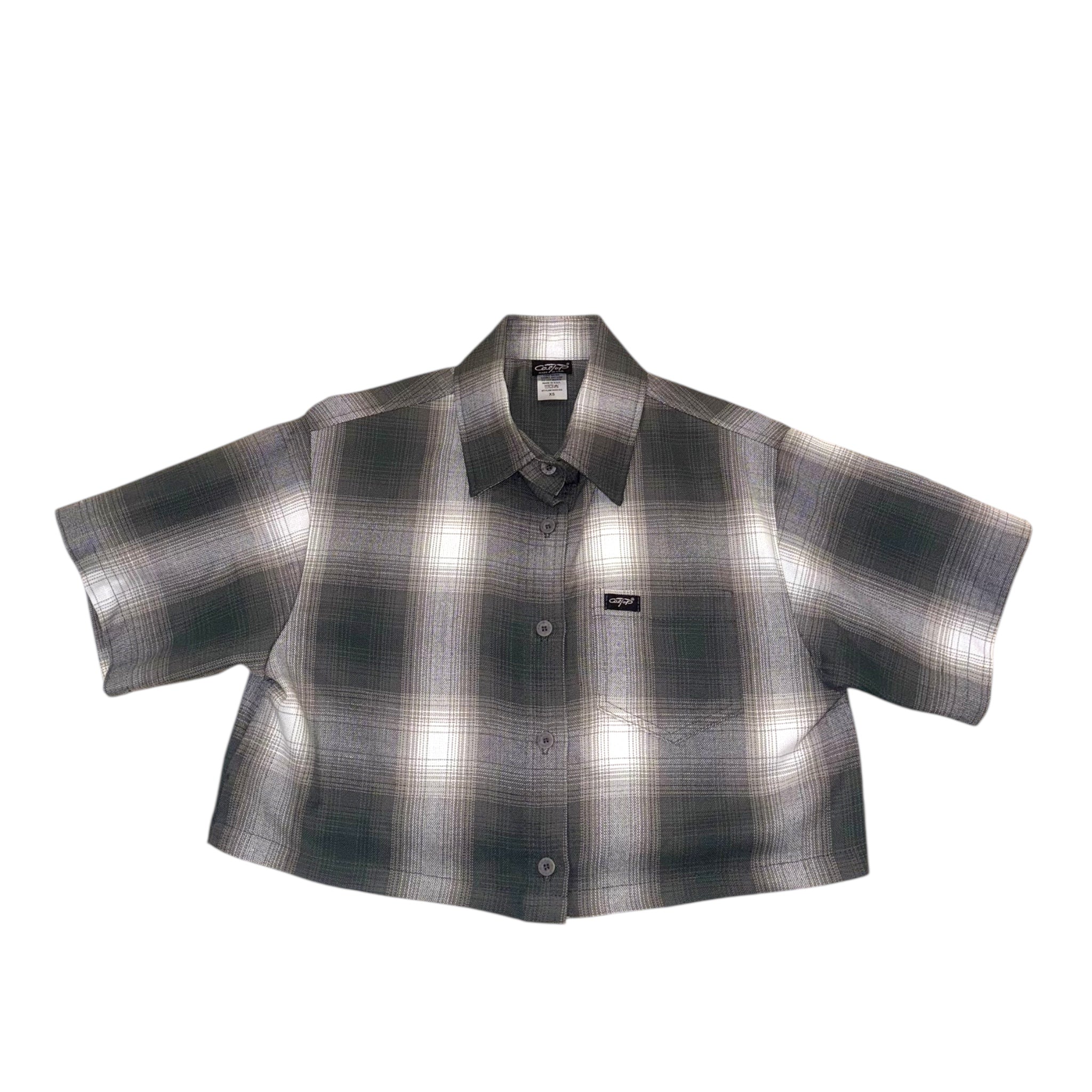 Caltop Women's Vetrano Cropped Checkered Shirt