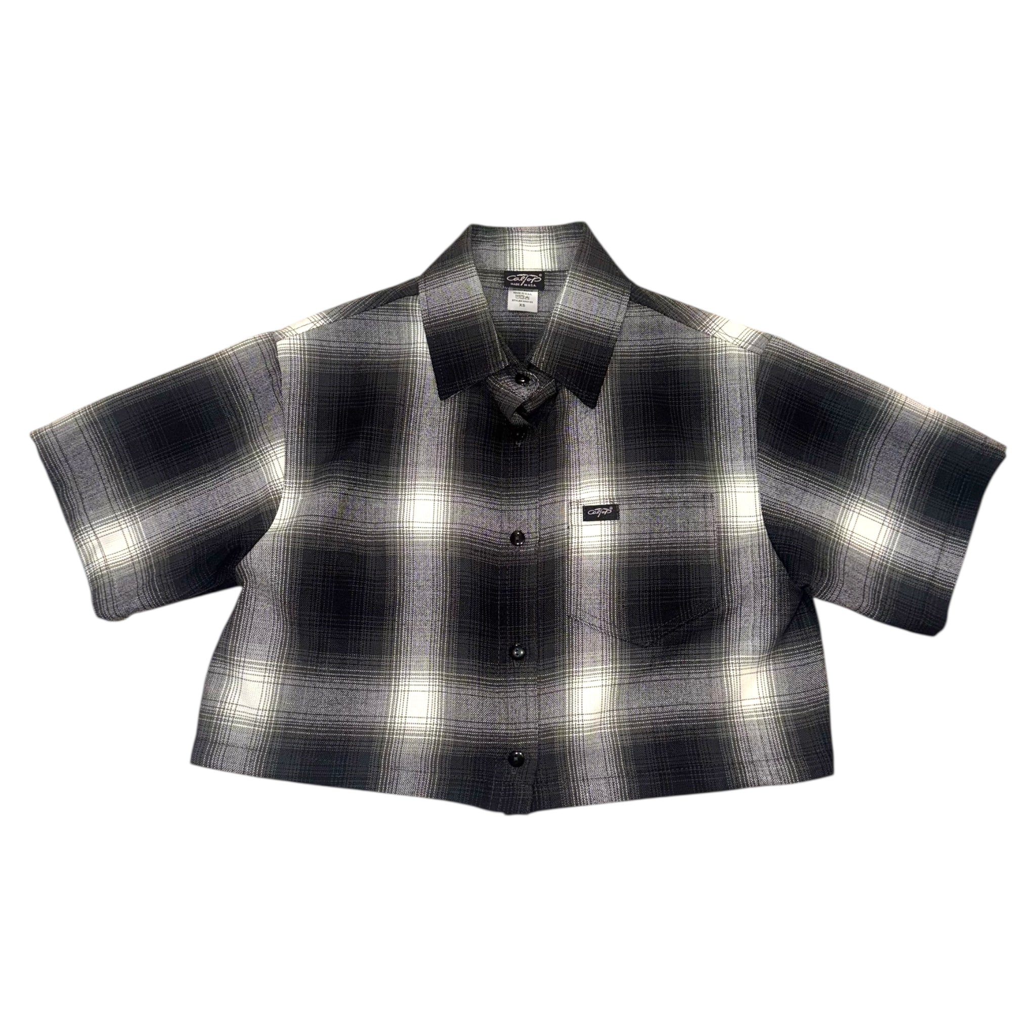 Caltop Women's Vetrano Cropped Checkered Shirt