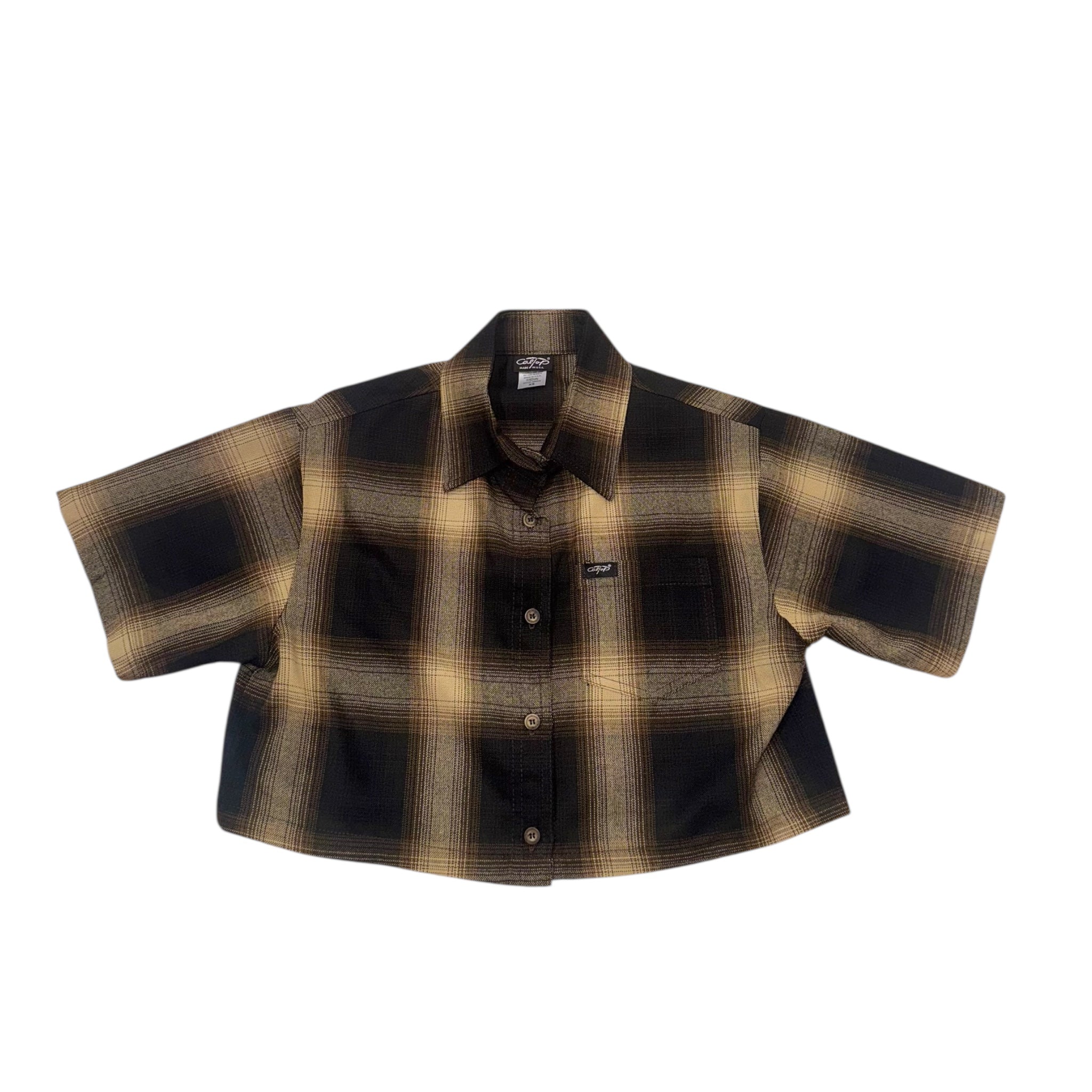 Caltop Women's Vetrano Cropped Checkered Shirt