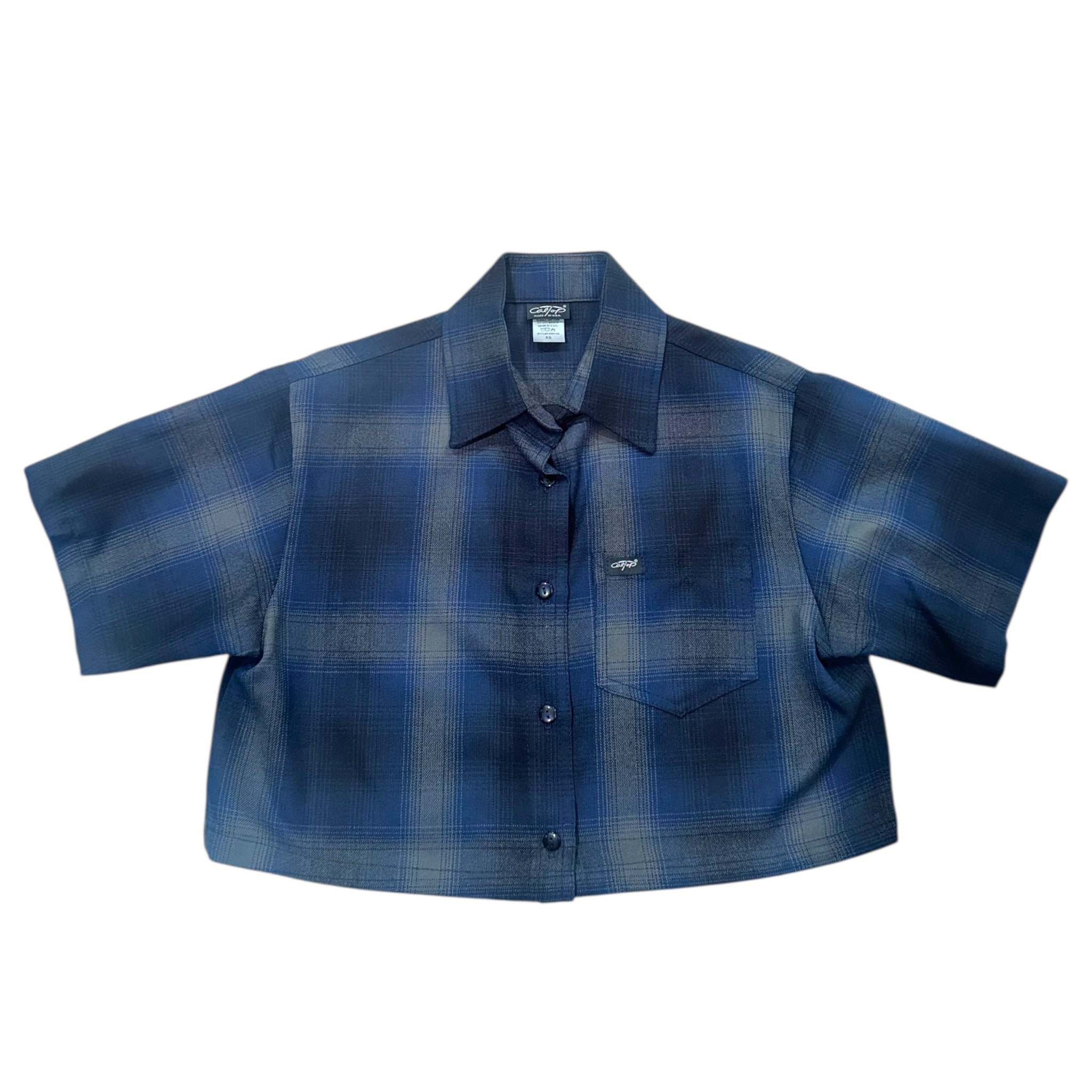 Caltop Women's Vetrano Cropped Checkered Shirt