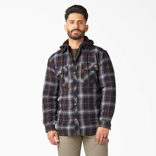 Dickies Water Repellent Flannel Hooded Shirt Jacket