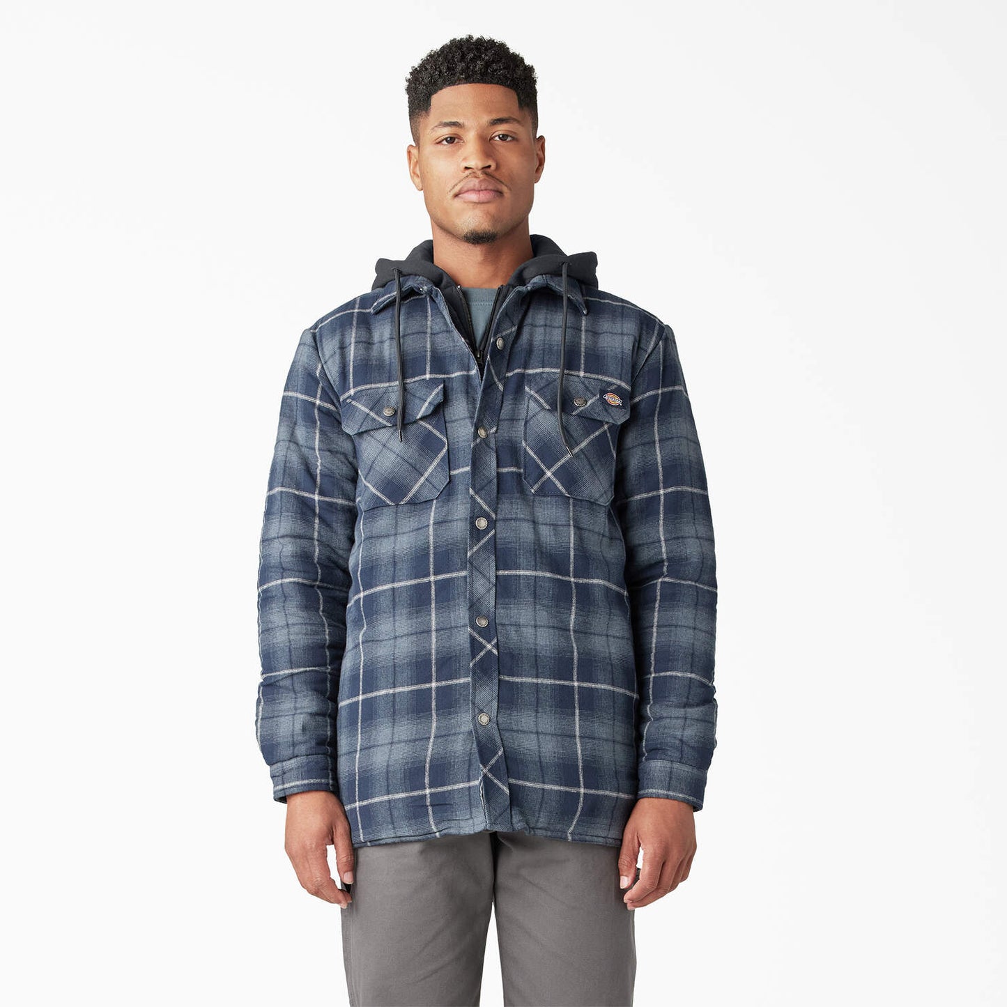 Dickies Water Repellent Flannel Hooded Shirt Jacket