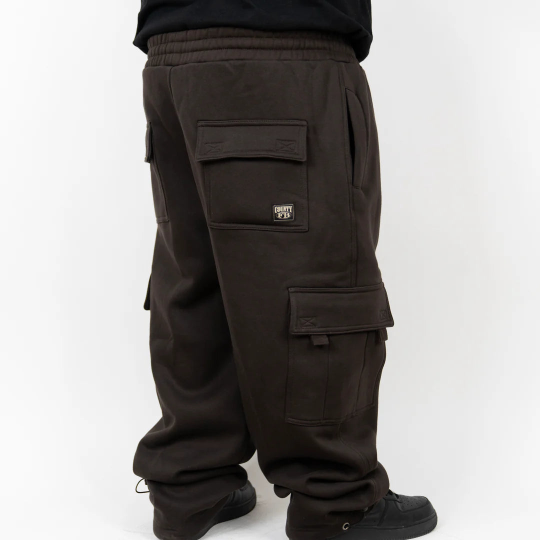 FB County Brown Cargo Sweatpants