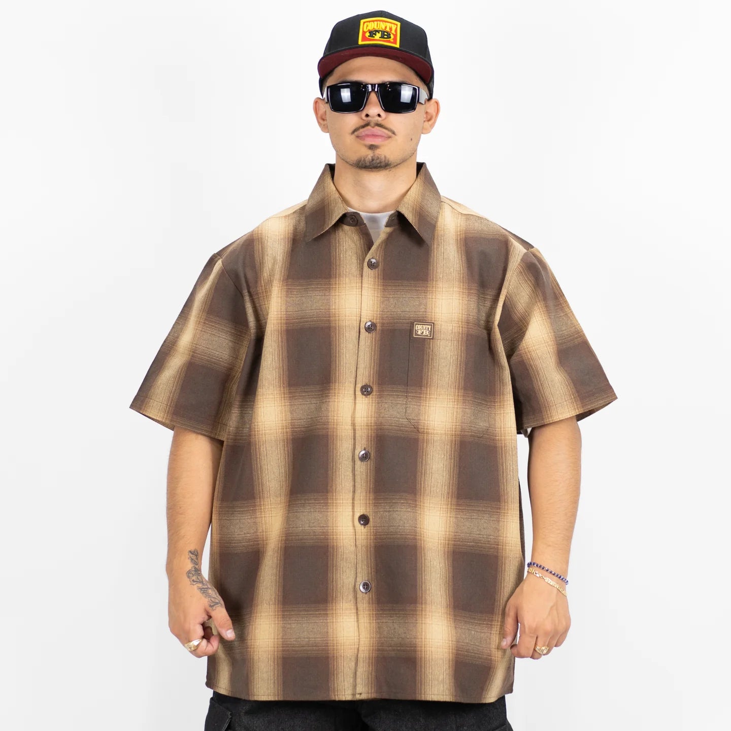 FB County Checkered Short Sleeve Flannel