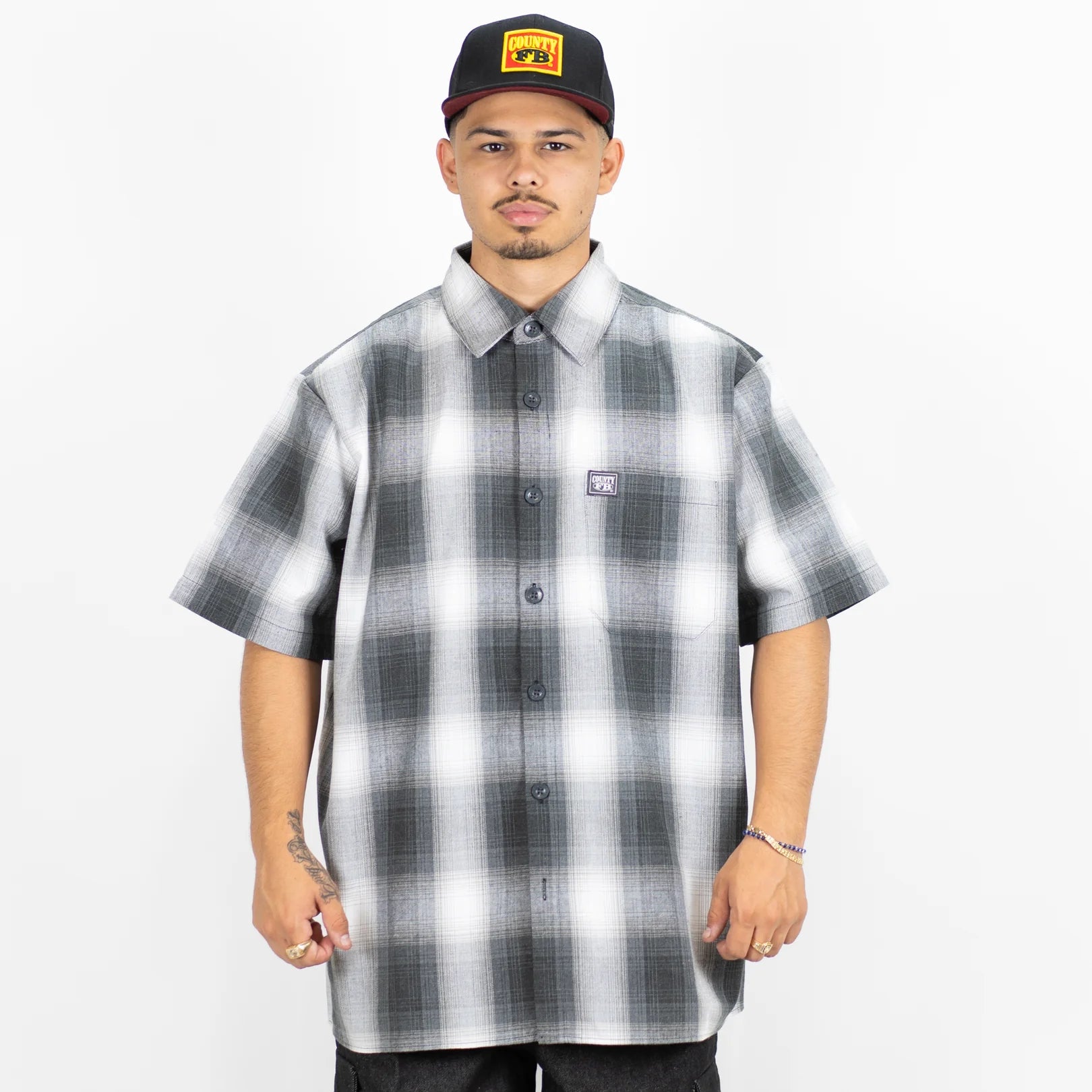 FB County Checkered Short Sleeve Flannel