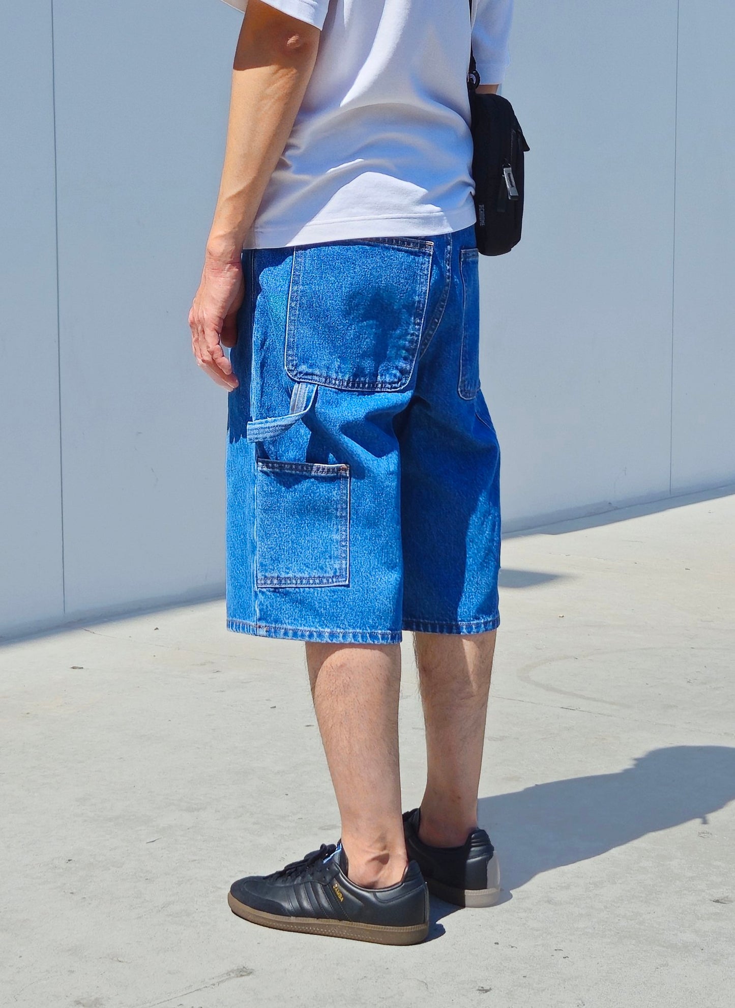 Neo Blue Baggy Carpenter Jean Shorts