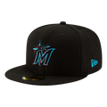 New Era Miami Marlins Black On-Field Authentic Collection 59FIFTY Fitted Hat