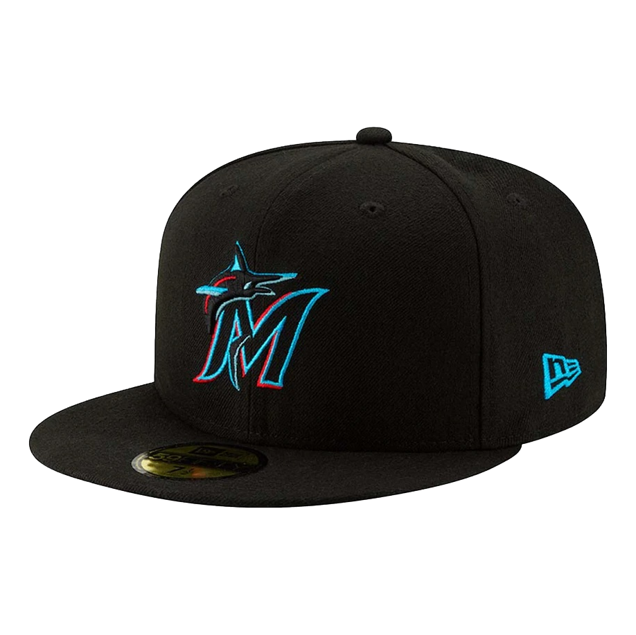New Era Miami Marlins Black On-Field Authentic Collection 59FIFTY Fitted Hat