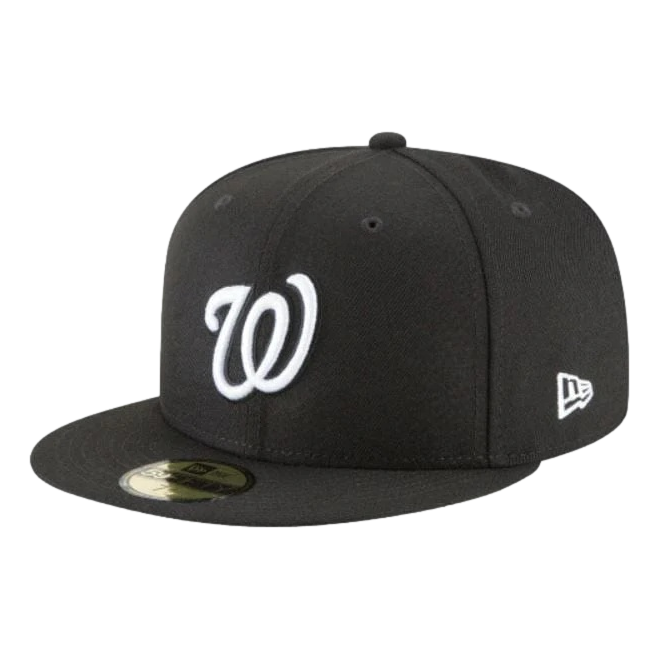New Era Washington Nationals Black & White Collection 59FIFTY Fitted Hat