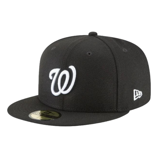 New Era Washington Nationals Black & White Collection 59FIFTY Fitted Hat