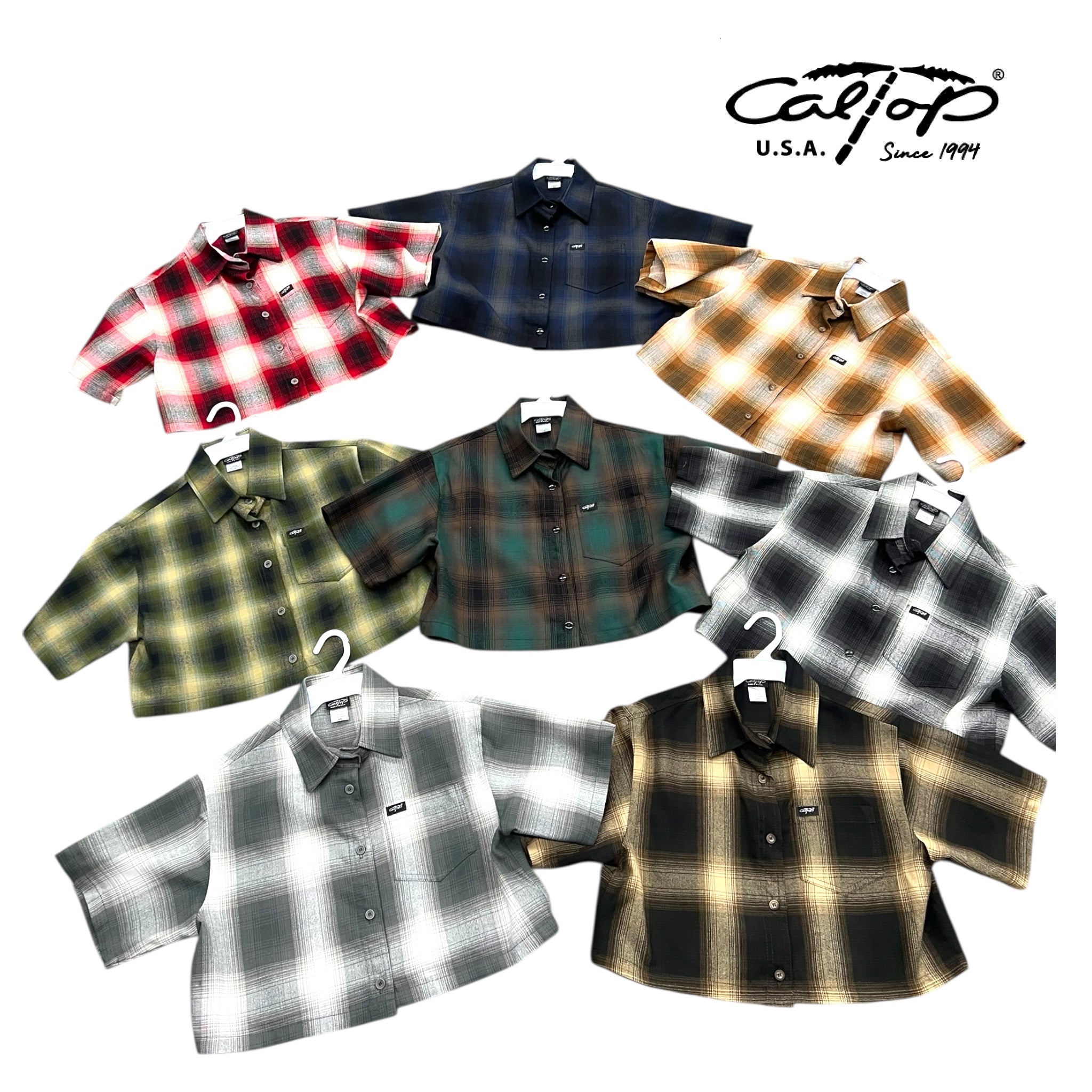 Caltop Women's Vetrano Cropped Checkered Shirt