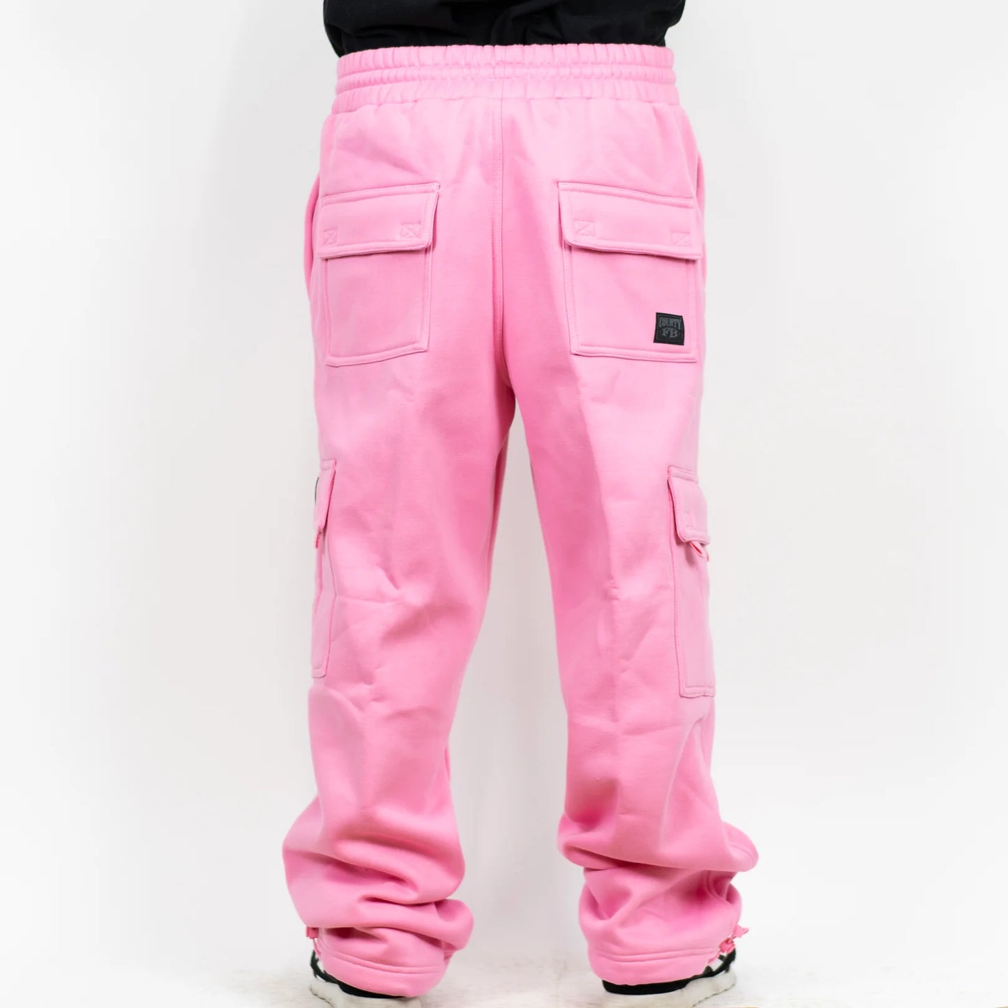 FB County Pink Cargo Sweat Pants