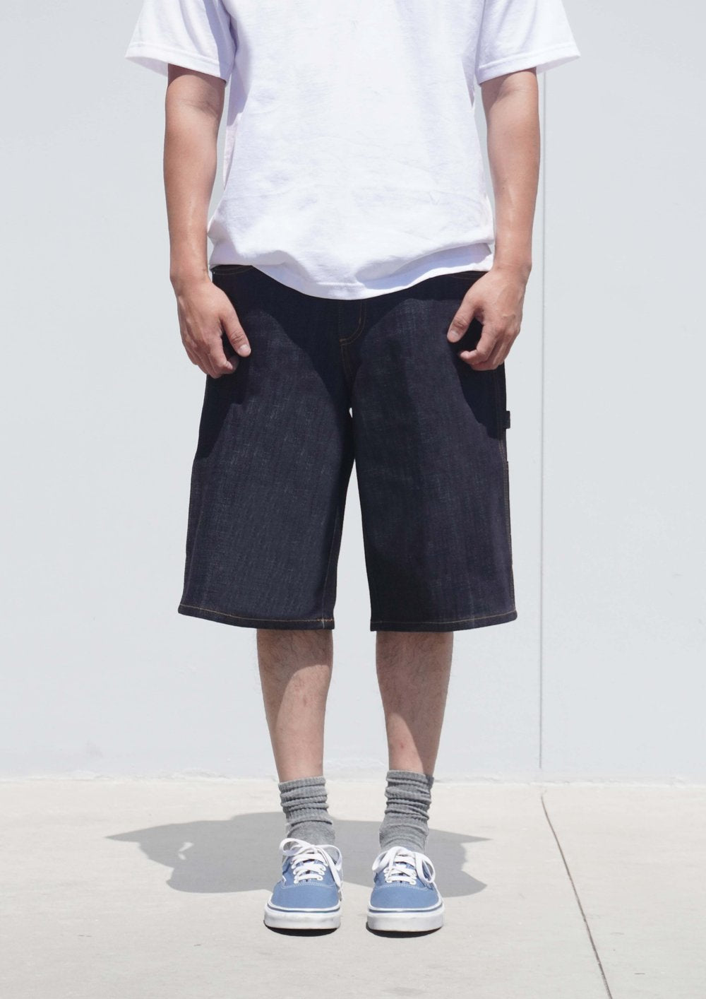 Neo Blue Baggy Carpenter Jean Shorts