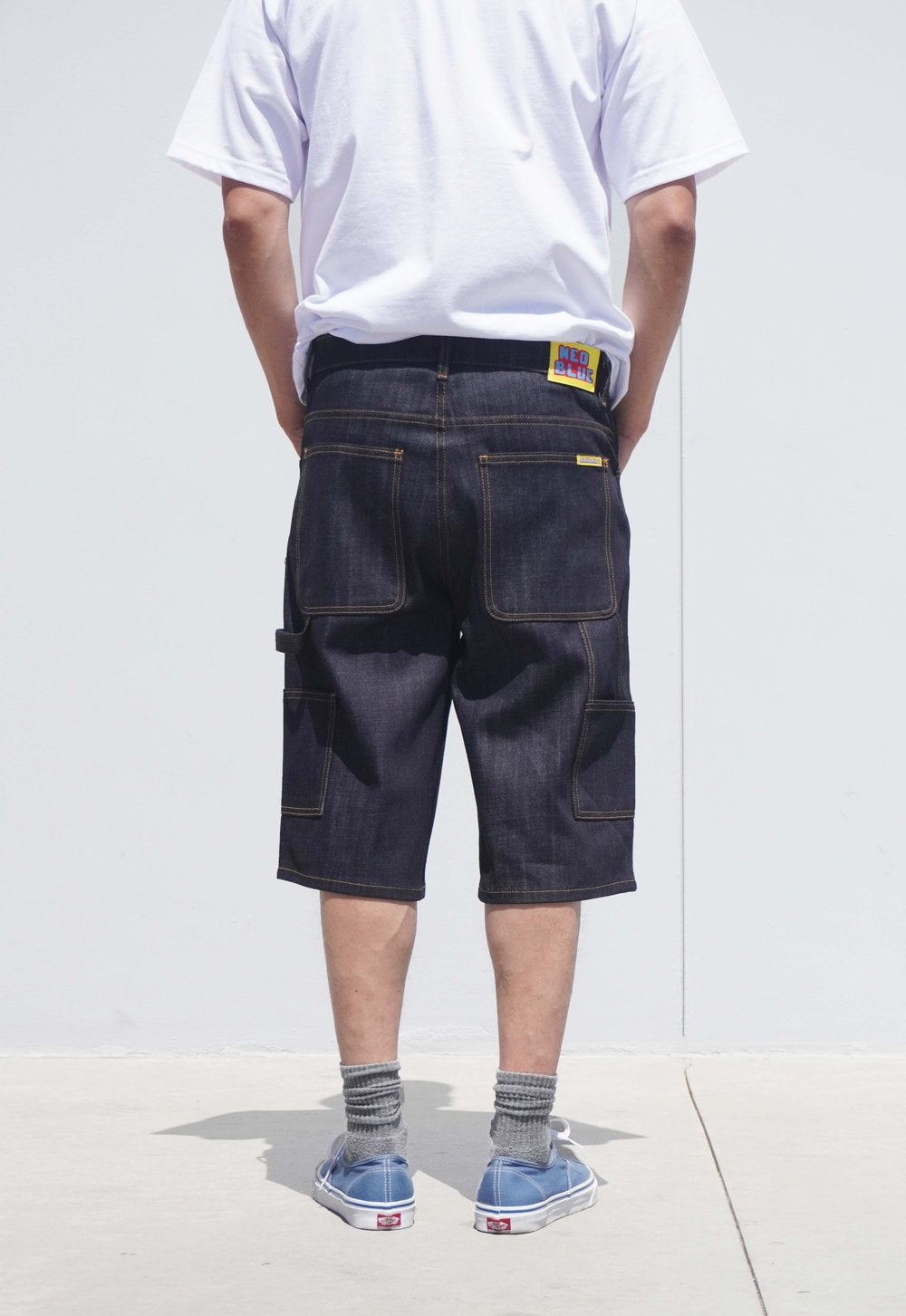 Neo Blue Baggy Carpenter Jean Shorts