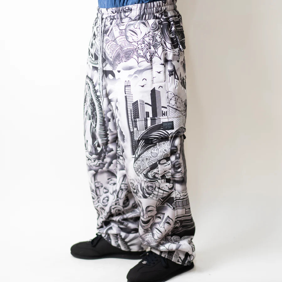 FB County Tatted  Graffiti Sweatpants