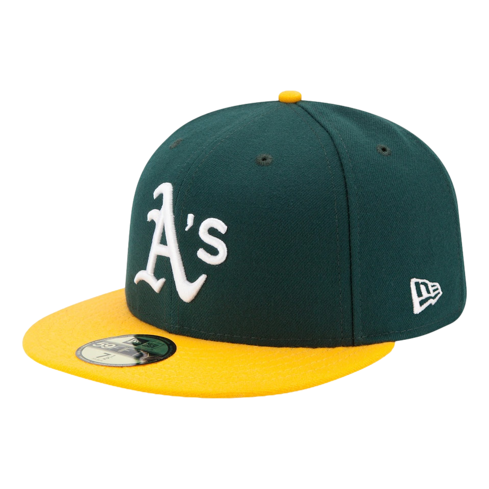 New Era Oakland Athletics Green/Yellow Home Authentic Collection On-Field 59FIFTY Fitted Hat